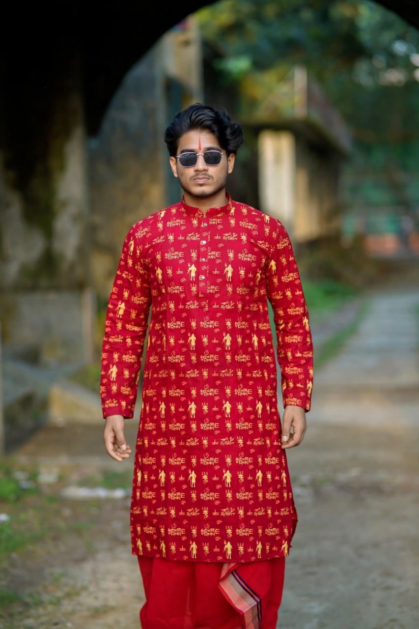 পূজা প্রিমিয়াম আড়ং কটন পাঞ্জাবি