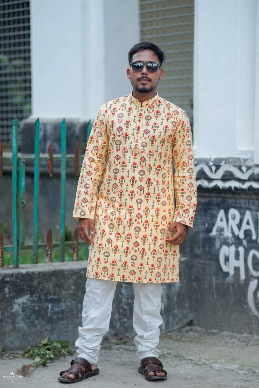 পূজা সাদা ও লাল পাঞ্জাবি ৪