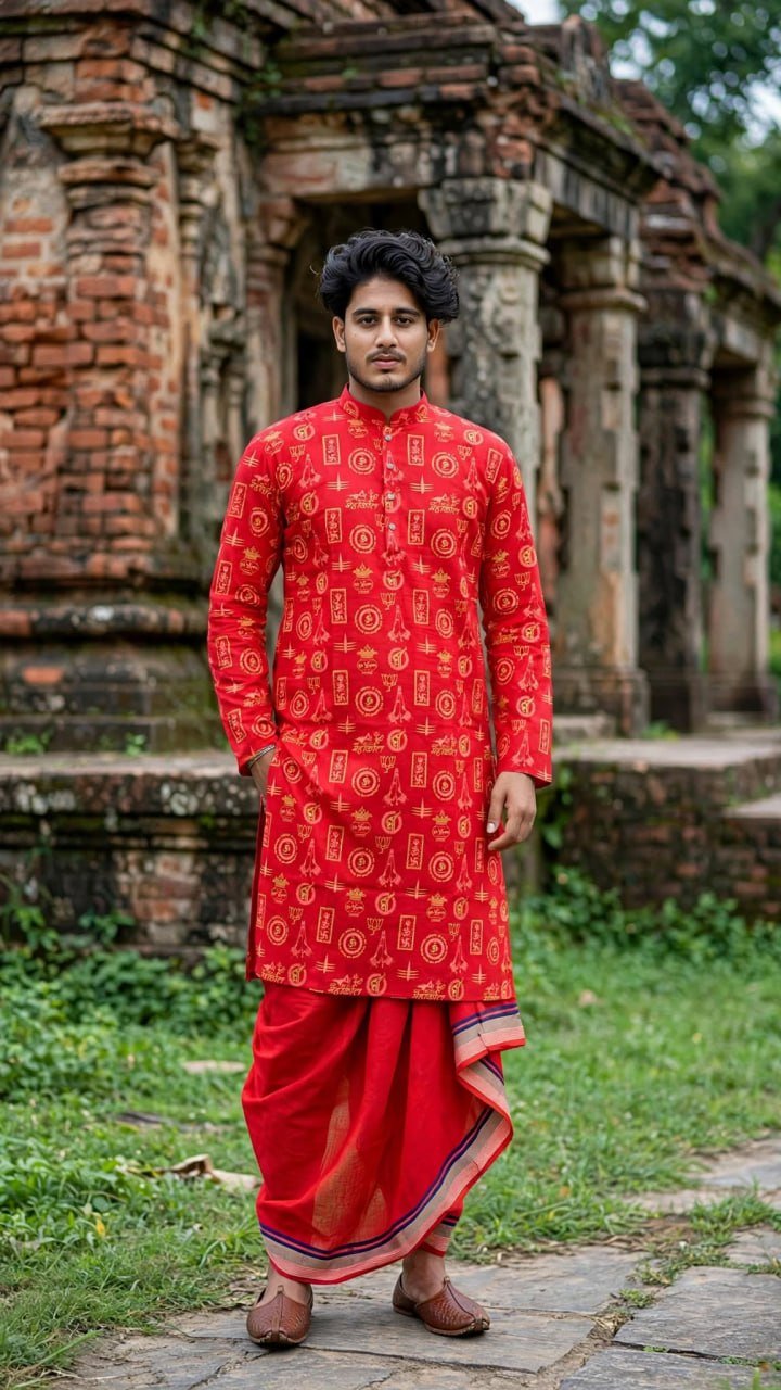 পূজা প্রিমিয়াম আড়ং কটন পাঞ্জাবি